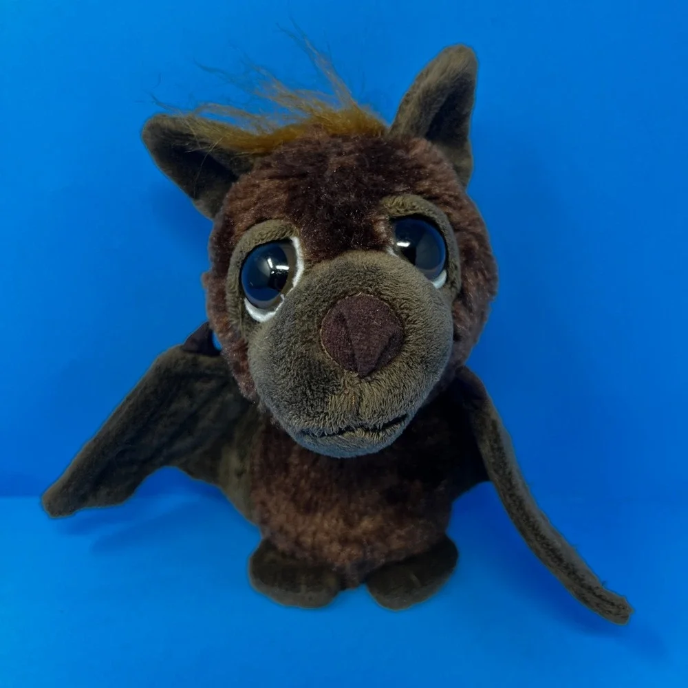 The Petting Zoo Bright Eyes Bat Plush 7 inch‎ Brown Bean Bag Stuffed Animal Toy
